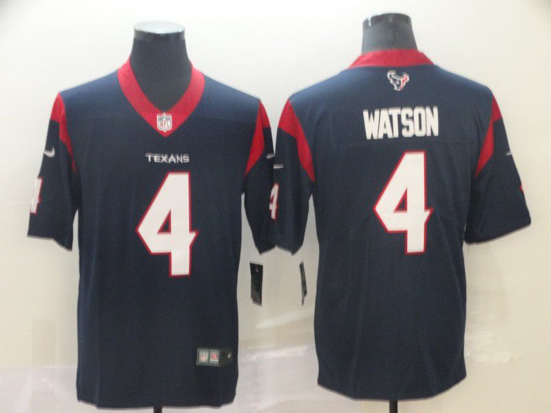 Men Houston Texans 4 Watson Blue Nike Vapor Untouchable Limited Player NFL Jerseys
